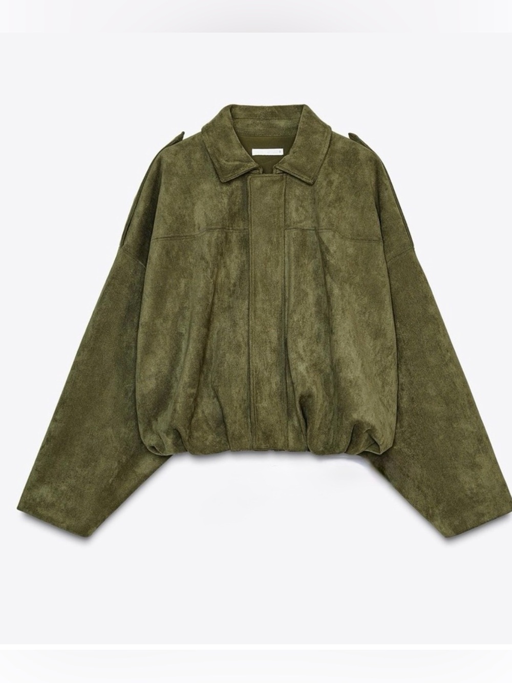 Zara SUEDE EFFECT BOMBER JACKET